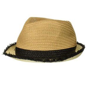 Steve Madden Color Blocked Fine Paper Fedora